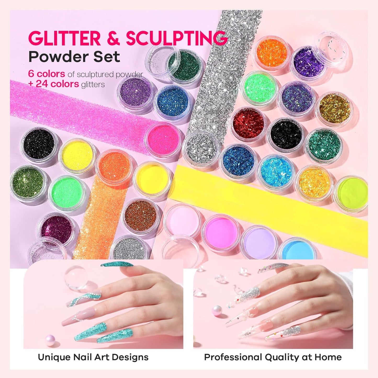 Acrylic Nail Kit for Beginners: Professional Acrylic Nail Kit Set with Everything Drill Powder Nail Art Starter Tech Kit at Home Salon Gift