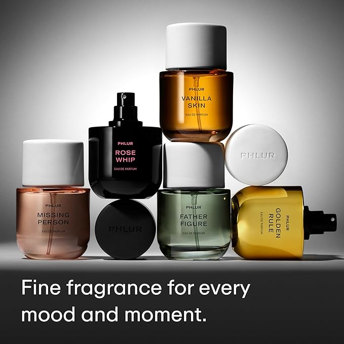 PHLUR Golden Rule Eau de Parfum - Full Size Perfume Fragrance - Fruity Floral Perfume with Mandarin, Pink Pepper, Pear, Jasmine, Coconut Milk, Sandalwood & Vanilla Cream (50mL)