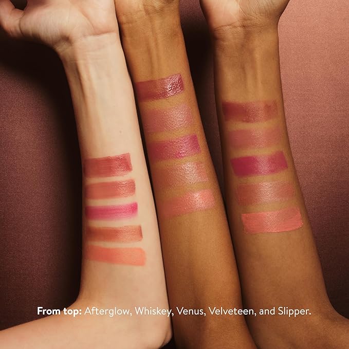 goop Beauty Cream Blush | Sheer Pop of Color for Lips & Cheeks | Vitamin C, Vitamin E & Safflower Oil | Natural Makeup for Glowing Skin | 0.5 oz | Velvelteen - Sheer Mauve