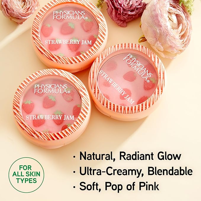 Physicians Formula Murumuru Strawberry Jam Blush Strawberry, Shimmery finish