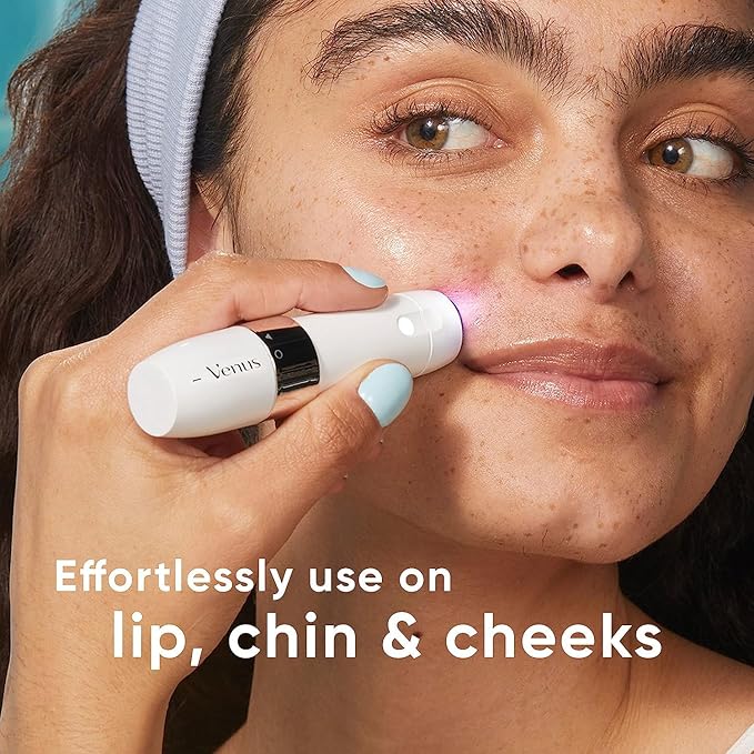 Gillette Venus Mini Facial Hair Remover for Women's Face, Portable Electric Shaver/Razor, Hair Removal for Women, Dermaplaning Tool, Trimmer