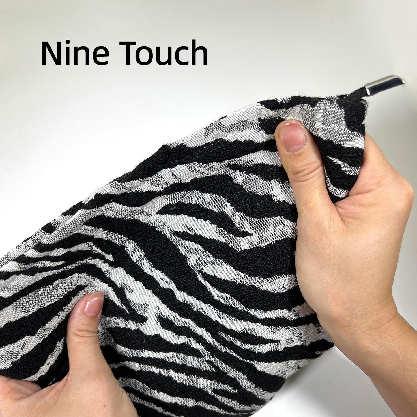 Zebra Print Makeup Bag for Women,Travel Make up Bag with Zipper Lining, Canvas Makeup Pouch for Purse, Cosmetic Pouch for Toiletry, Cosmetic, Sunscreen, Hygiene, Skincare, SPF, Medicine, Sunblock