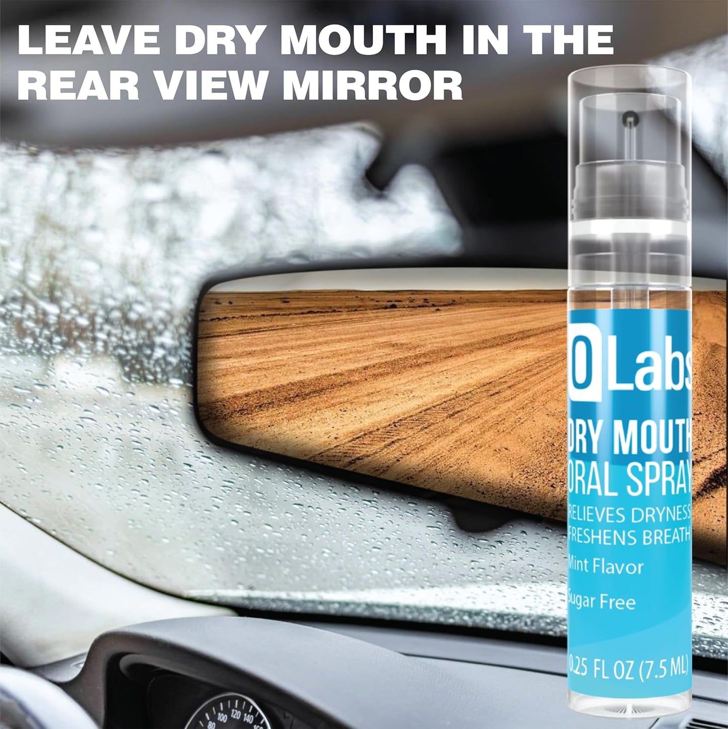 Dry Mouth Spray - Sugar Free, Alcohol Free, Mint Breath Spray with Xylitol, 2 Pack - 4 (0.25 oz) Travel Size Sprays Total