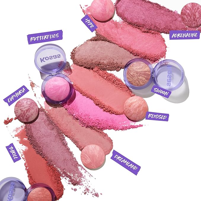 Kosas Blush is Life – Talc-Free Dimensional Blush Baked with Squalane & Hyaluronic Acid – Long Wear, Safe for Sensitive Skin- Blissed