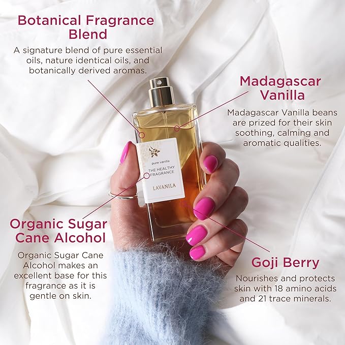 Lavanila Pure Vanilla Perfume Set for Women (1.7 Fl Oz + 10ml Roller-Ball) - Pure Madagascar Vanilla Fragrance, Clean and Natural Eau de Parfum Made In USA