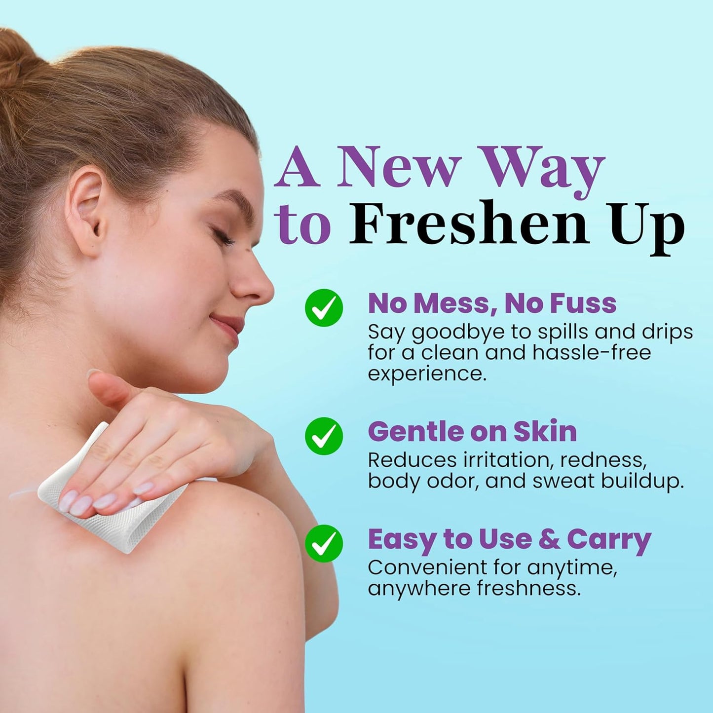 Zero Trace Travel Deodorant Wipes - 60 Count- 24 Hour Odor Control - Aluminum Free Hypoallergenic Mini Deodorant For Women and Men - Individually Wrapped Underarm & Body Wipes- Fresh Botanics