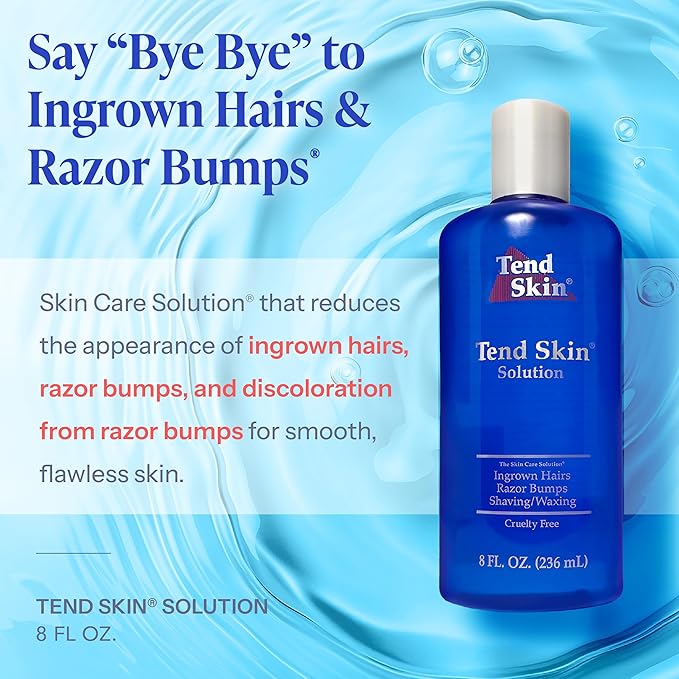 Tend Skin Razor Bump, Ingrown Hair Solution for Unsightly Razor Bumps, Ingrown Hair and Razor Burns, Post Shaving and Waxing Toner for Men and Women, Made in USA, 8 Oz