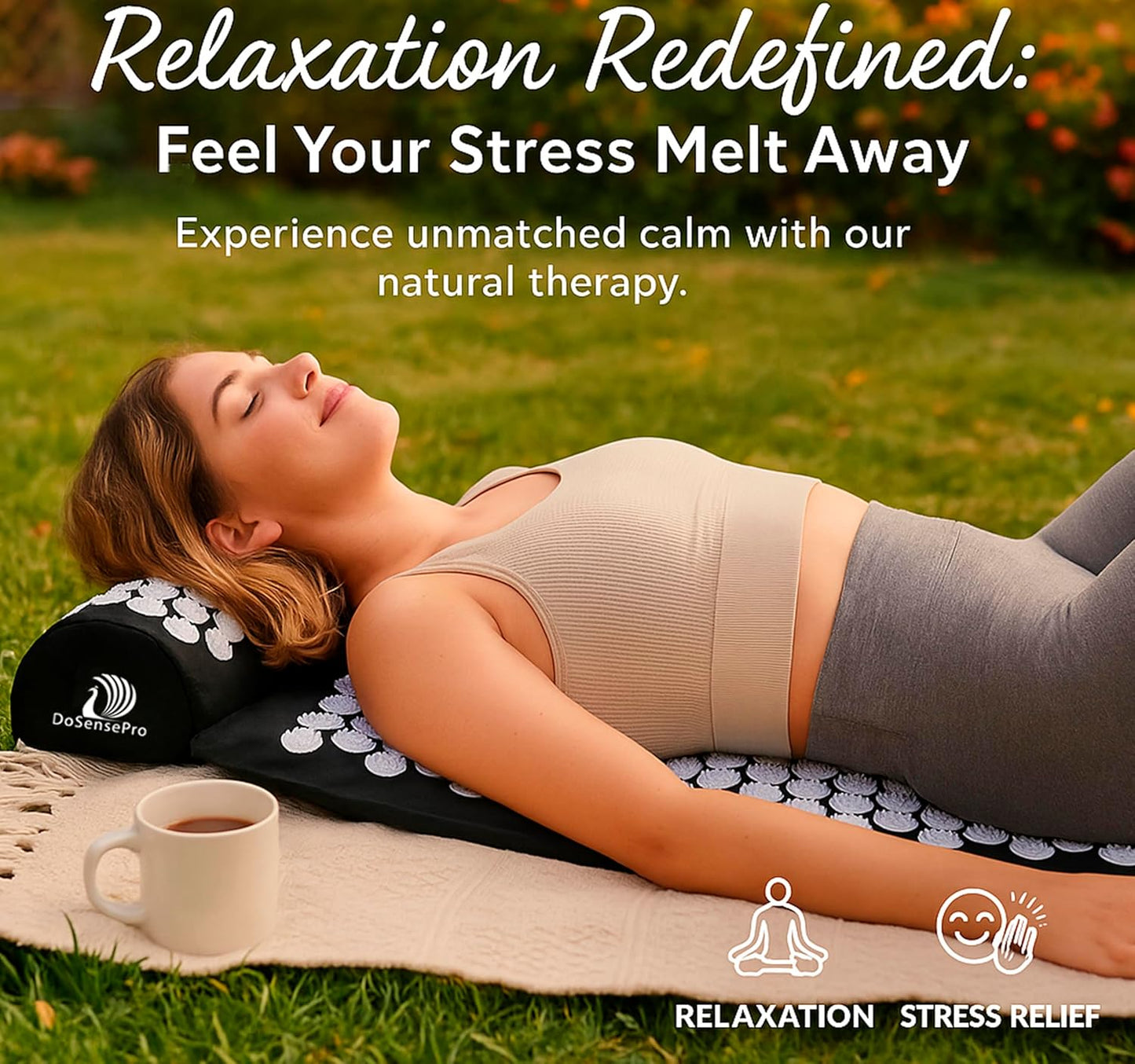 Acupressure Mat & Pillow Set - Acupressure Therapy for Back and Neck Pain Relief, Sciatica, and Pressure Point Aches Ideal Acupuncture Mat for Sleeping Aid & Recovery