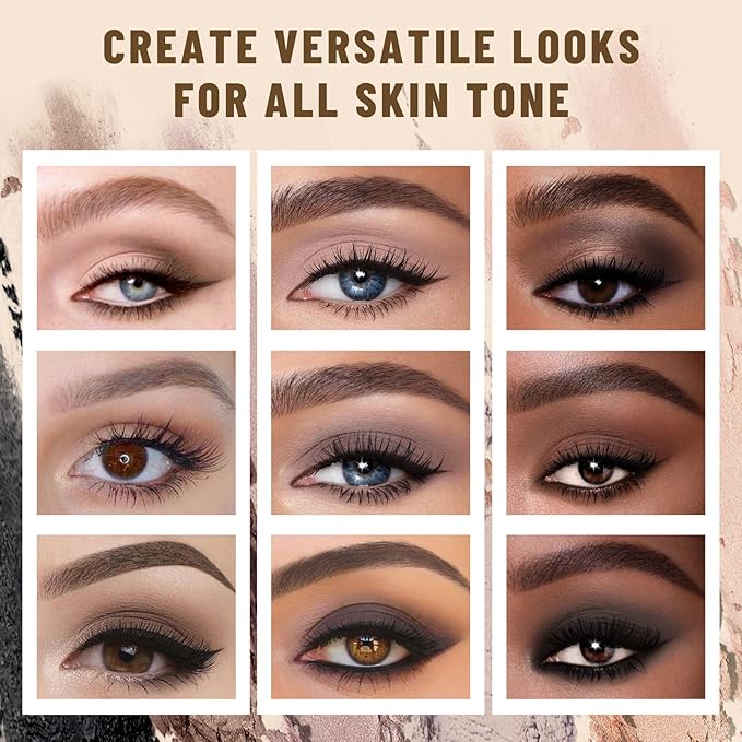 6 Colors Mini Naked Eyeshadow Makeup Palette with Brush Neutral Nude Smoky Eye Shadow Taupe & Brown Matte Make Up Pallet with Mirror Highly Pigmented Long Lasting Waterproof Travel Size Gift Kit