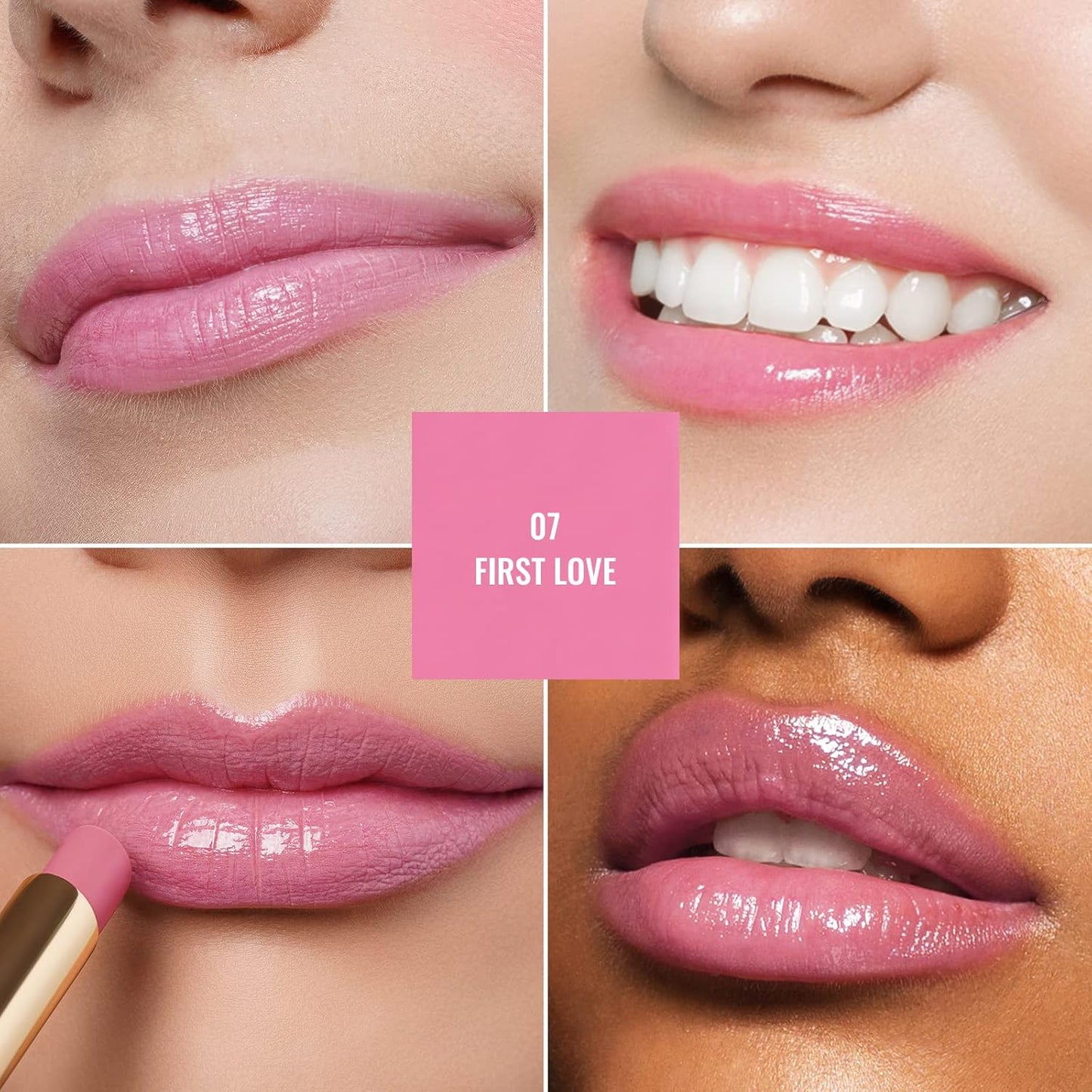 Oulac Moisturizing Shine Lipstick For Women Christmas Set 2PCS, 2 in 1 Tinted Lip Balm for Winter, Hydrated Juicy and Glossy Lip Color for Dry, Cracked and Chapped Lips, Vegan [07+14]