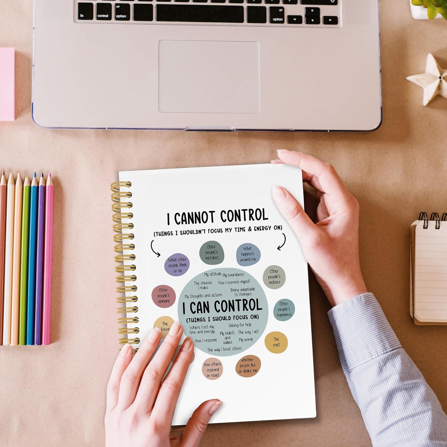 XPH Mental Health Spiral Notebook, Psychology Gifts Journaling Notebook for Note Taking, Therapist Hardcover Journals for Therapy Office 160 Pages 5.5 x 8.3 Inch, Mental Health Gifts for Women Men