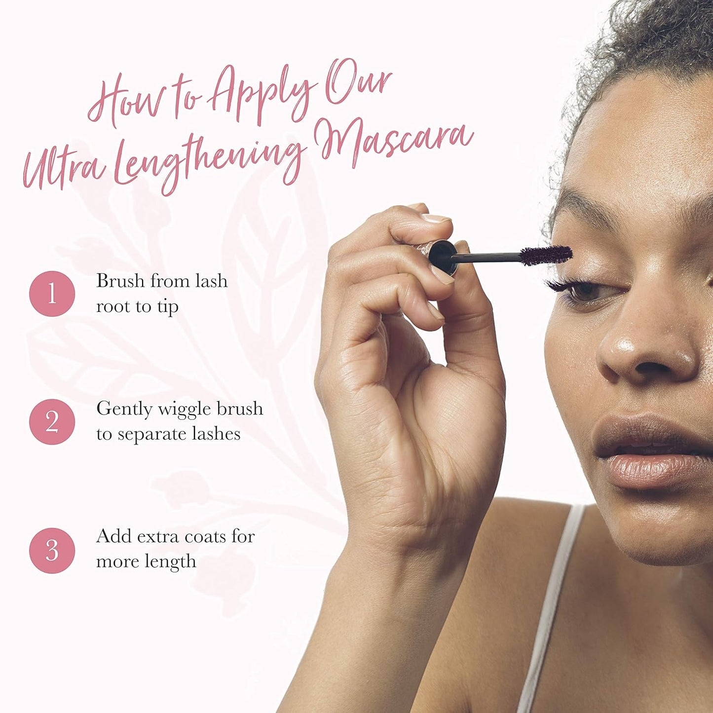 100% PURE Ultra Lengthening Mascara Dramatic Intense Volume & Length Natural Fruit Pigmented Voluminous Eyelash Makeup No Clumping, Smudging or Flaking - Vegan, Blackberry Color - 0.35 oz