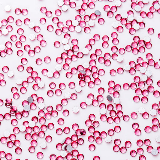 1440Pcs Rose Crystal Rhinestones,Glass Flatback Rhinestones Gemstones Mini for Nail Face Makeup Art Crafts Clothes Decoration -(SS10,2.8mm,Rose)