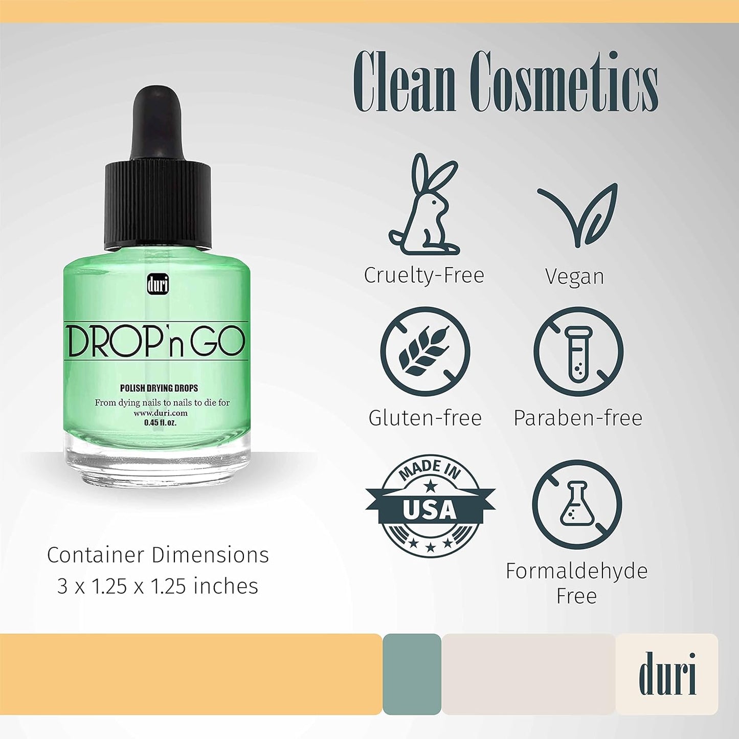 Duri Cosmetics, Drop'n Go Quick Dry Nail Drops (Drop'n Go (Pack of 2))
