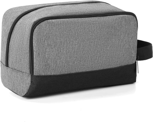 Elviros Travel Toiletry Bag for Men Hanging Dopp Kit Shaving Bag Toiletries Organizer Small Toiletry Bag for Traveling (Denim Grey)