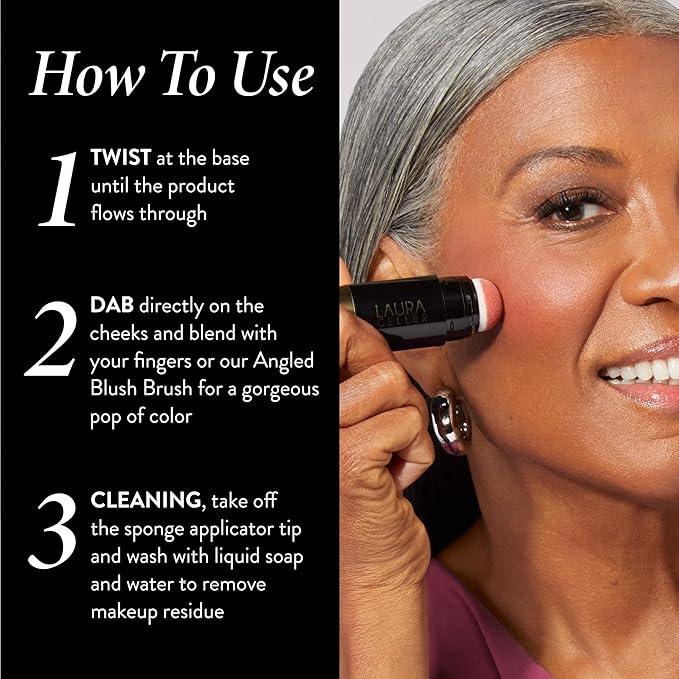 LAURA GELLER NEW YORK Serum Blush Tint, Lightweight Liquid Blush for Cheeks, Weightless Watercolor Sheer Finish, Beautiful Blossom