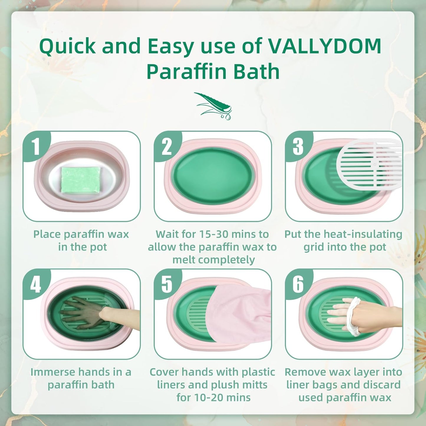 Paraffin Wax Refills, 10 Pack 200g Aloe Vera Scented Paraffin Wax Blocks for Paraffin Bath, Paraffin Wax Machine Refills for Hand Feet Dry Skin,Rrelieves muscle fatigue, Hydration and nourish