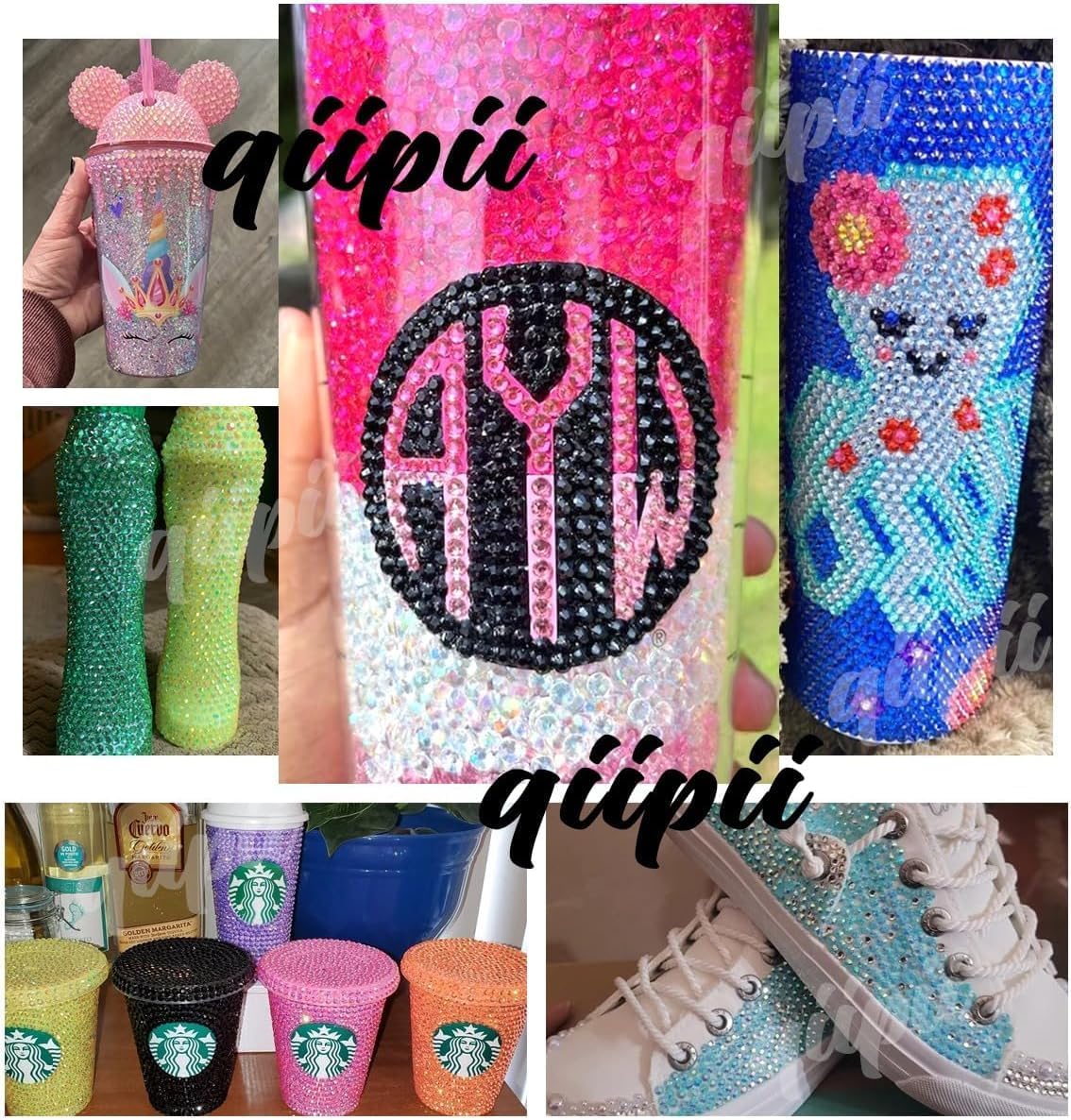 Black Purple AB Resin Rhinestones w B7000 Jewelry Glue for Bedazzling Crafting 3mm 4mm 5mm 6mm Flatback Jelly Stones Bulk Diamonds Gems Charms for Nails Face Makeup Tumblers Bottles DIY Crafts