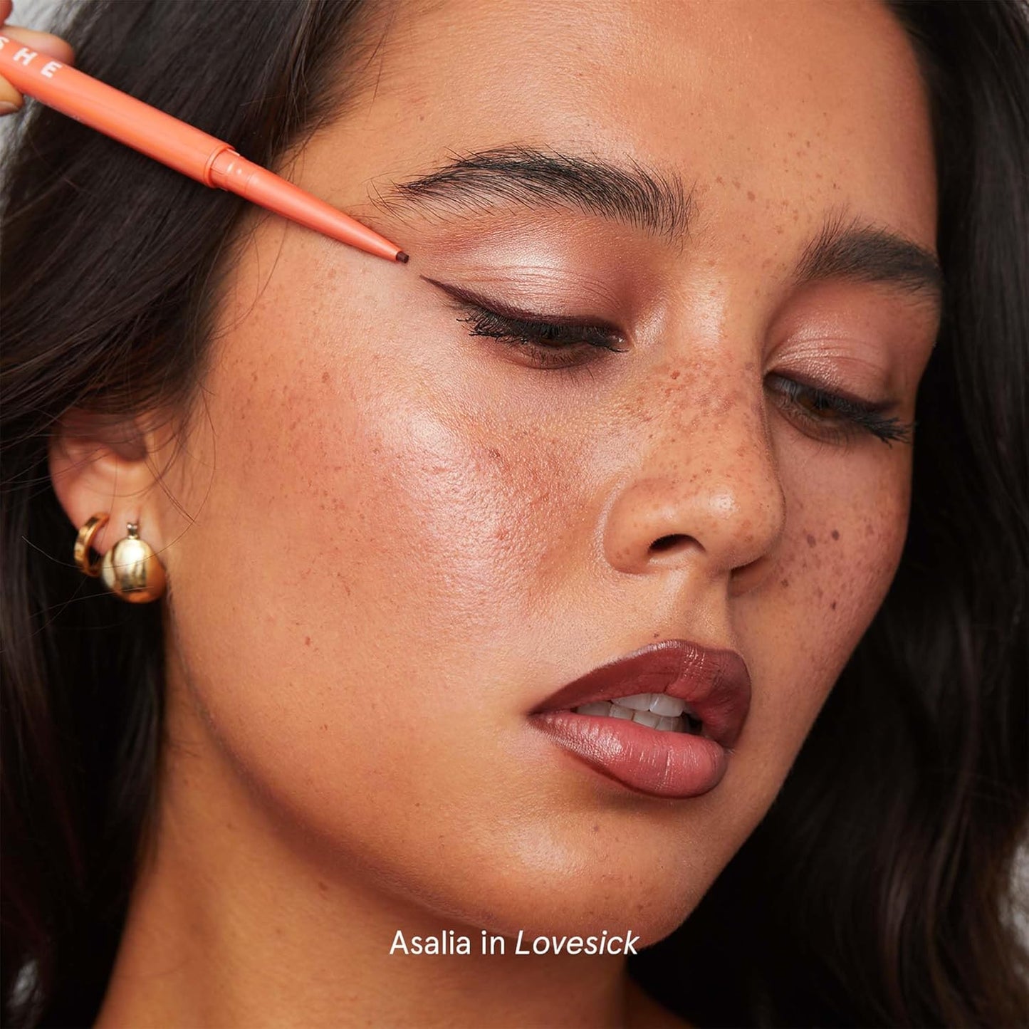 SOSHE Beauty - Waterproof Precision Eyeliner | 1.5mm Smudge-Proof Gel Liner| Easy Refills | Cruelty-Free, Certified Plastic Negative (Lovesick - Burgundy Brown)