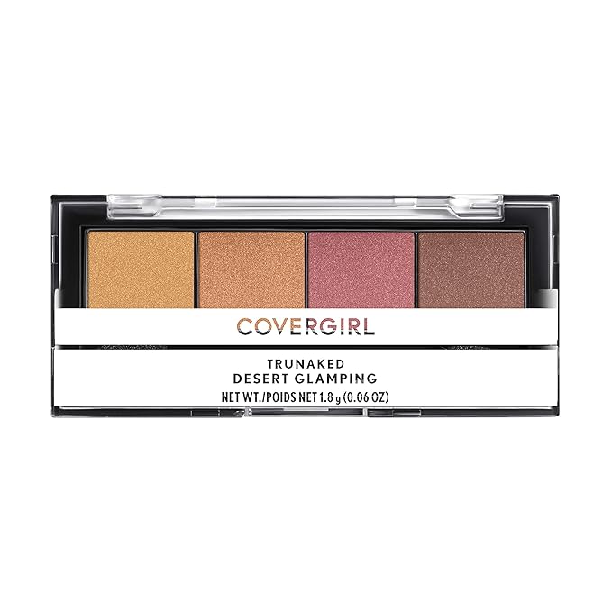COVERGIRL Trunaked Quad Eyeshadow Palette, Glamping, Desert Glamping, 0.06 Ounce