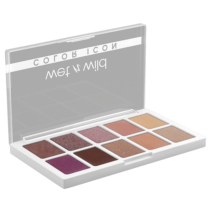 wet n wild Color Icon 10-Pan Eyeshadow Makeup Palette, Long Lasting, Shimmer, Metallic, Glittery, Matte, Rich Smooth Pigment, Cruelty Free - Pink Heart And Sol