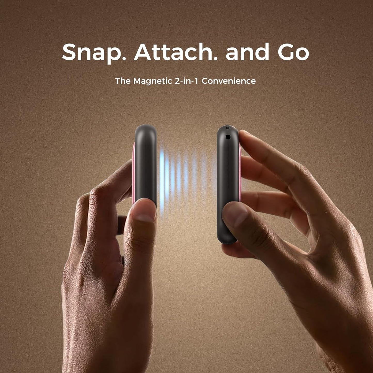 OCOOPA Magnetic Rechargeable Hand Warmers 2 Pack, Card-Style Electric AI Hand Warmers 5000mAh, Pocket Portable Hands Heater, UL Certified, for Men Women, Hunting Essentials, UT4 Young