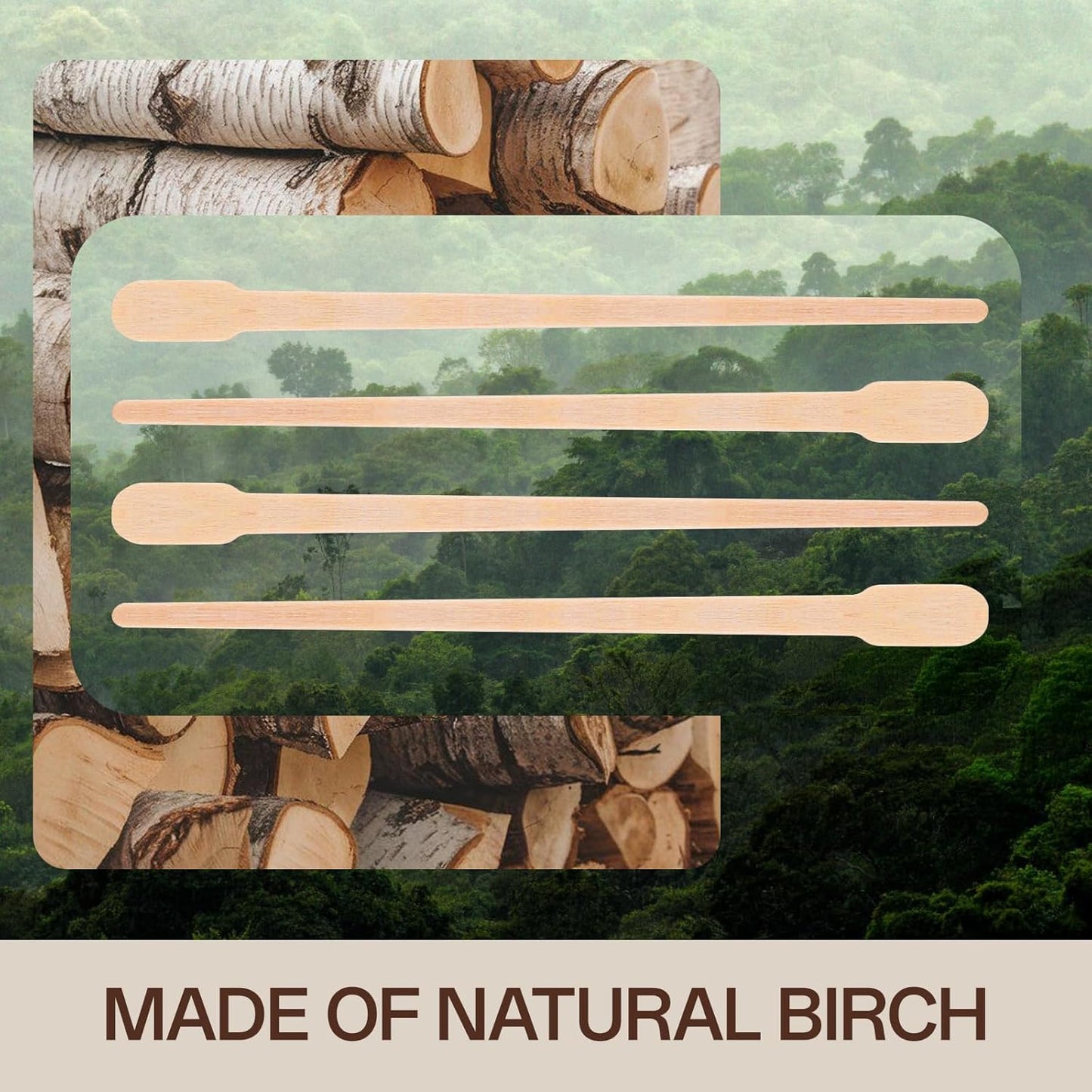 WISYOK Wooden Waxing Sticks - Waxing Applicator Sticks for Eyebrow, Lip, Nose, and Body Hair Removal, Double-ended Design Small wax stick for Spa and Home Use Pack of 1000