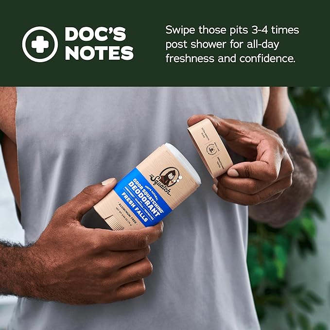 Dr. Squatch Natural Deodorant for Men – Odor-Squatching Men's Deodorant Aluminum Free - Sierra Storm + Sandalwood Summit (2.65 oz, 2 Pack)