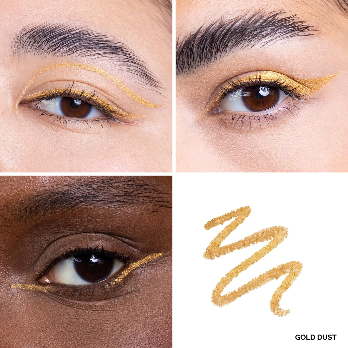 OFIR Waterproof Eye Pencil | Vegan, Cruelty-Free & Smudge-Proof | Creamy Gel Formula for Smooth Application | Long-Lasting, Full-Coverage, Precise Eyeliner Pencil (Gold Dust - Bright Gold)