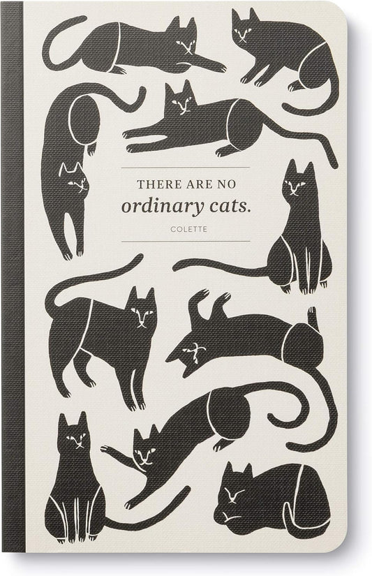 Compendium Softcover Journal - There are no ordinary cats. – A Write Now Journal with 128 Lined Pages, 5″W x 8″H