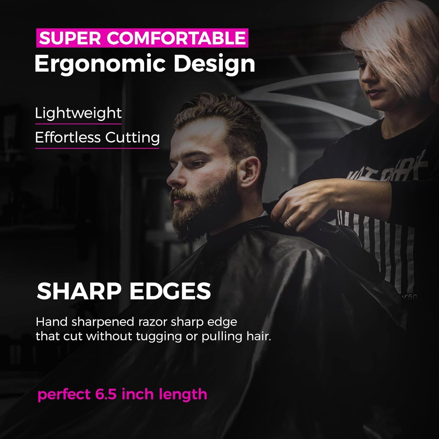 Suvorna Hair Scissors Professional with Thinning Shears for Hair Cutting | 6" Japanese Steel hair cutting scissors | Sharp Barber Scissors for Cutting and Layering | Hair Shears for Women and Men