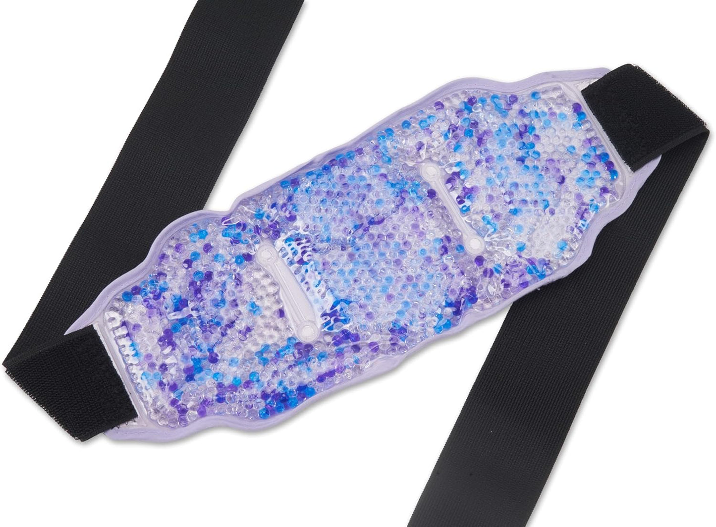 Premium Hot Cold Gel Bead Ice Pack by FOMI Care | Cool Compress for Lower Back, Shoulder, Knee, Bicep, Stomach | Coccyx, Sciatica, Tailbone Pain Relief | Flexible, Reusable Heating Pad | (Purple)