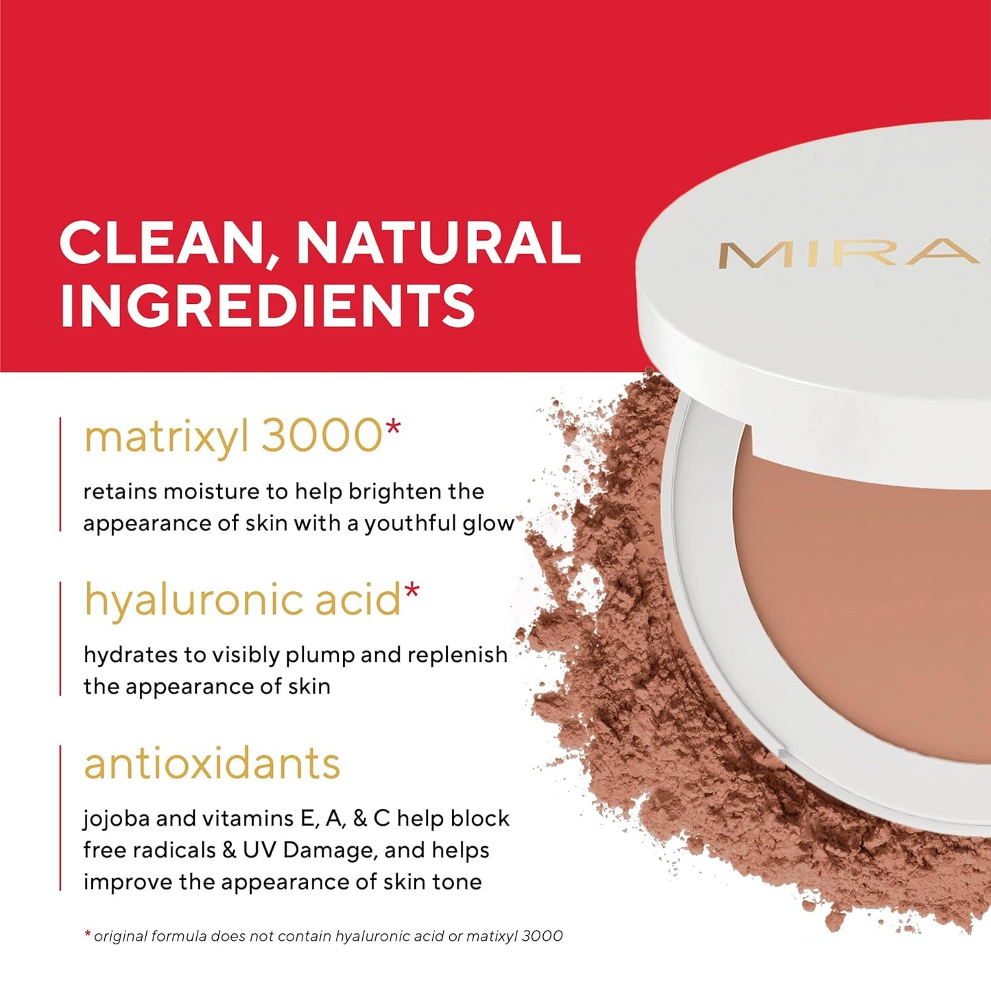 Mirabella Invincible All-in-One Foundation & Setting Powder - Buildable Mineral Blurring Powder Foundation for All Skin Types - HD Matte Finish - Light L8