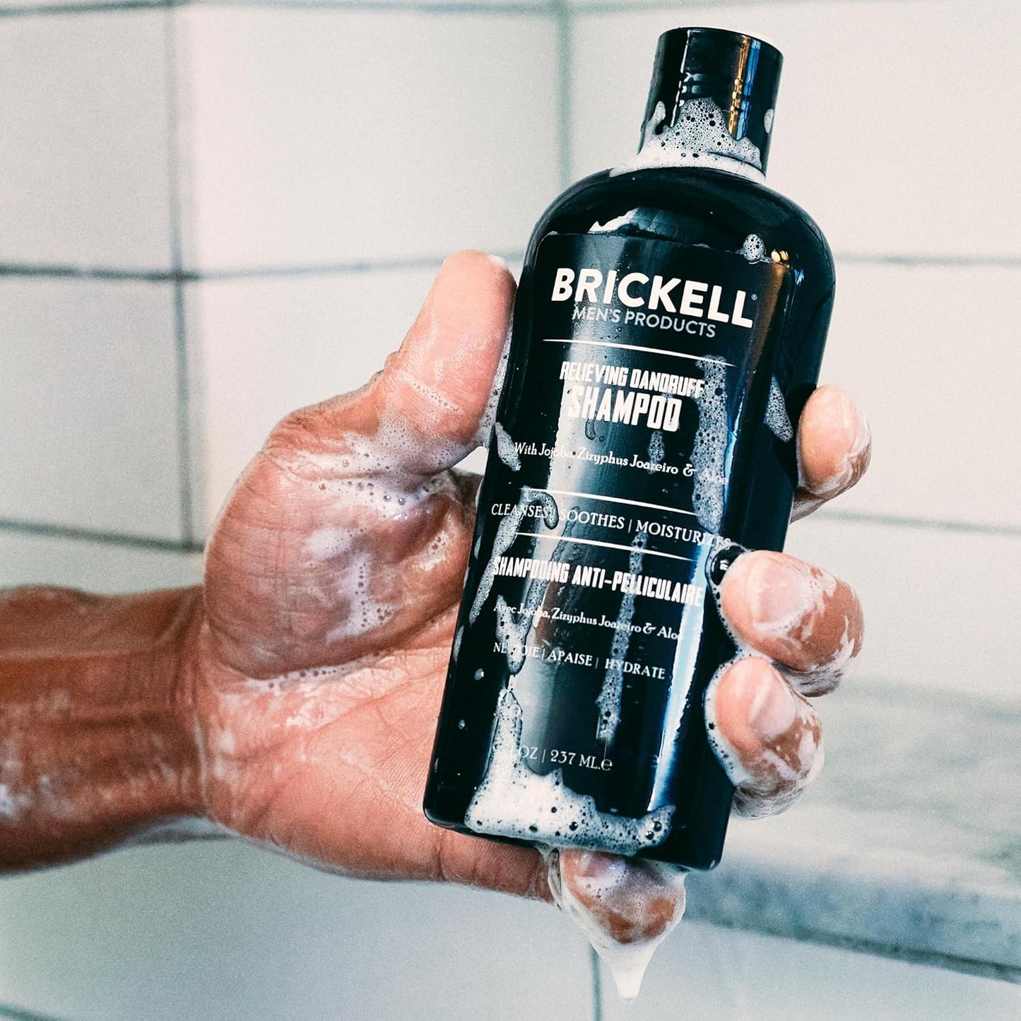 Brickell Men’s Daily Relieving Hair Care Routine, Dandruff Shampoo and Conditioner Set For Men, All Natural and Organic, Scented