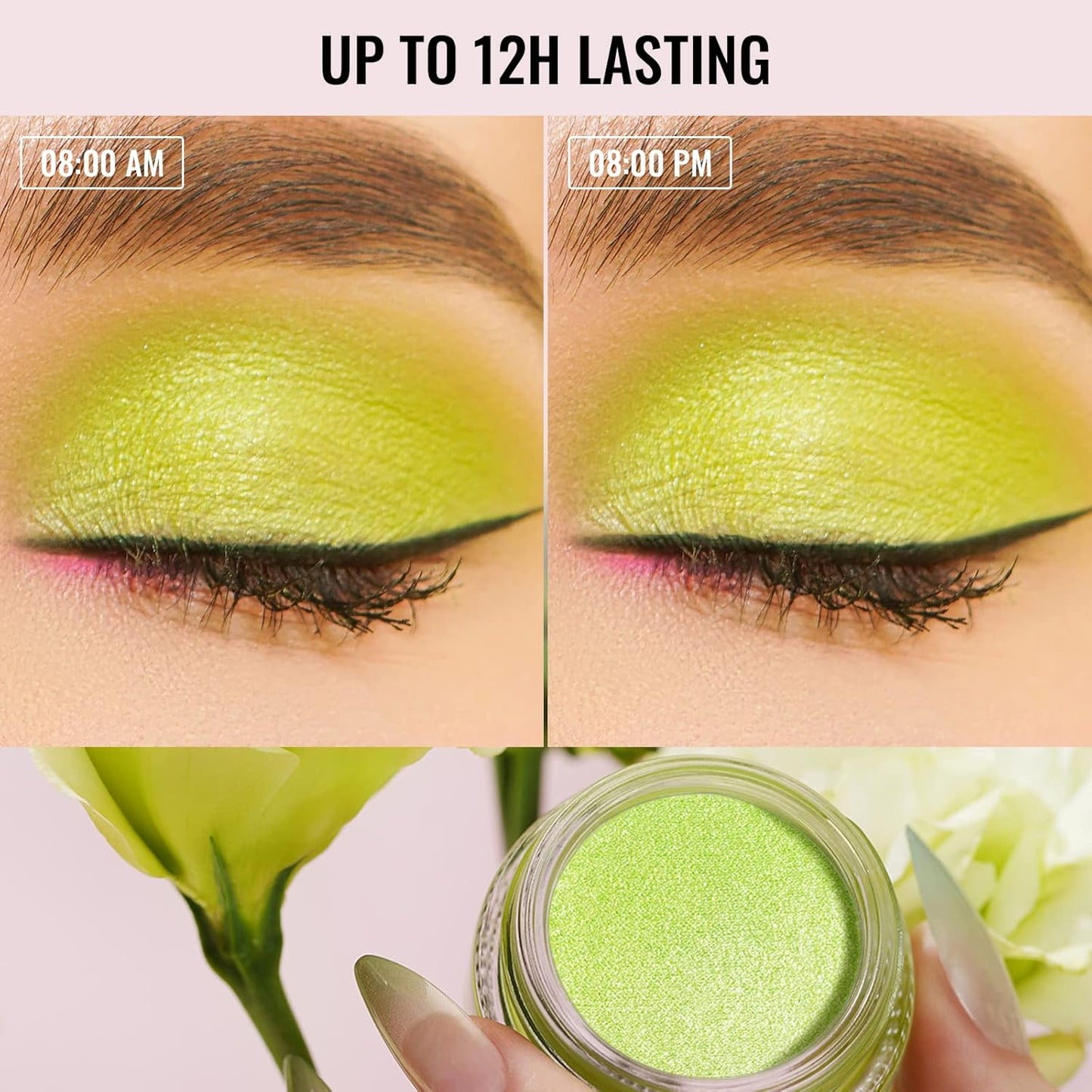 Oulac Nude Gold Cream Eyeshadow also for Highlighter Highly Pigmented Eye Shadow Waterproof&Long Lasting with Moisturizing Formula Blendable Shimmer Eye Make-up,Vegan & Cruelty-Free, 6g O10