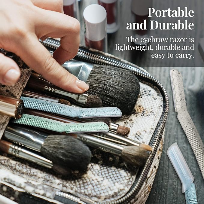 ennva Eyebrow Razor for Women | Dermaplane Facial Razor for Face | Hair Trimmer Face Razor for Body Use | Multipurpose Facial Hair Removal Disposable Blades Eyebrow Tool - 6pcs