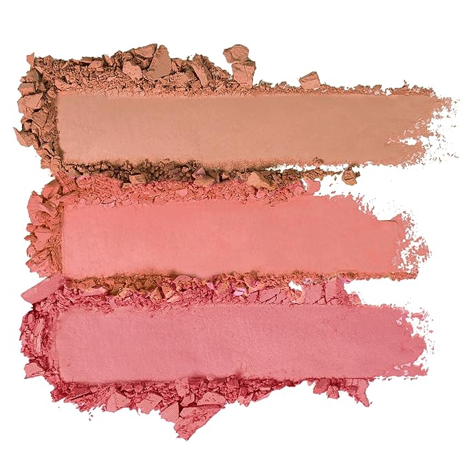 KimChi Chic Beauty Cheeky 3Some Blush Trio, Blush Makeup Palette with 3 Colors, Use Individually or Blend All Shades for Custom Look, 03 Bonita Señorita, 0.47 oz