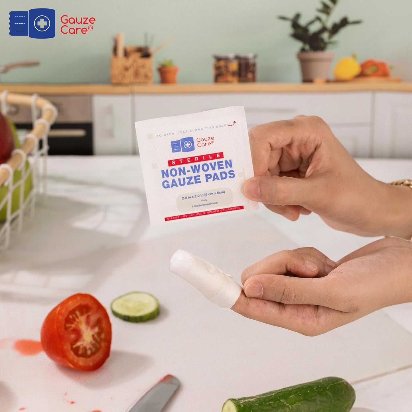 Non-Woven Sterile Gauze Pads 2x2 Pack of 100| 8 ply Gauze Sponges| Individually Packed 2x2 Gauze Pads sterile| Soft and lint-Free Medical Gauze Pads for Enhanced Absorption and First-Aid Wound Care