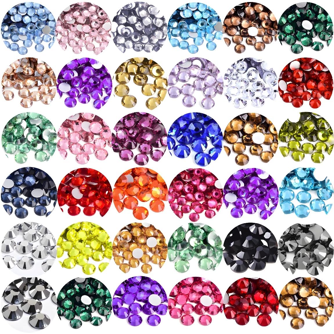 Flatback Rhinestones Round Gems for Nails Art and Crafts 1250Pcs SS20 5mm Glitter Crystals Stone DIY Bags Clothes Shoes (Green)