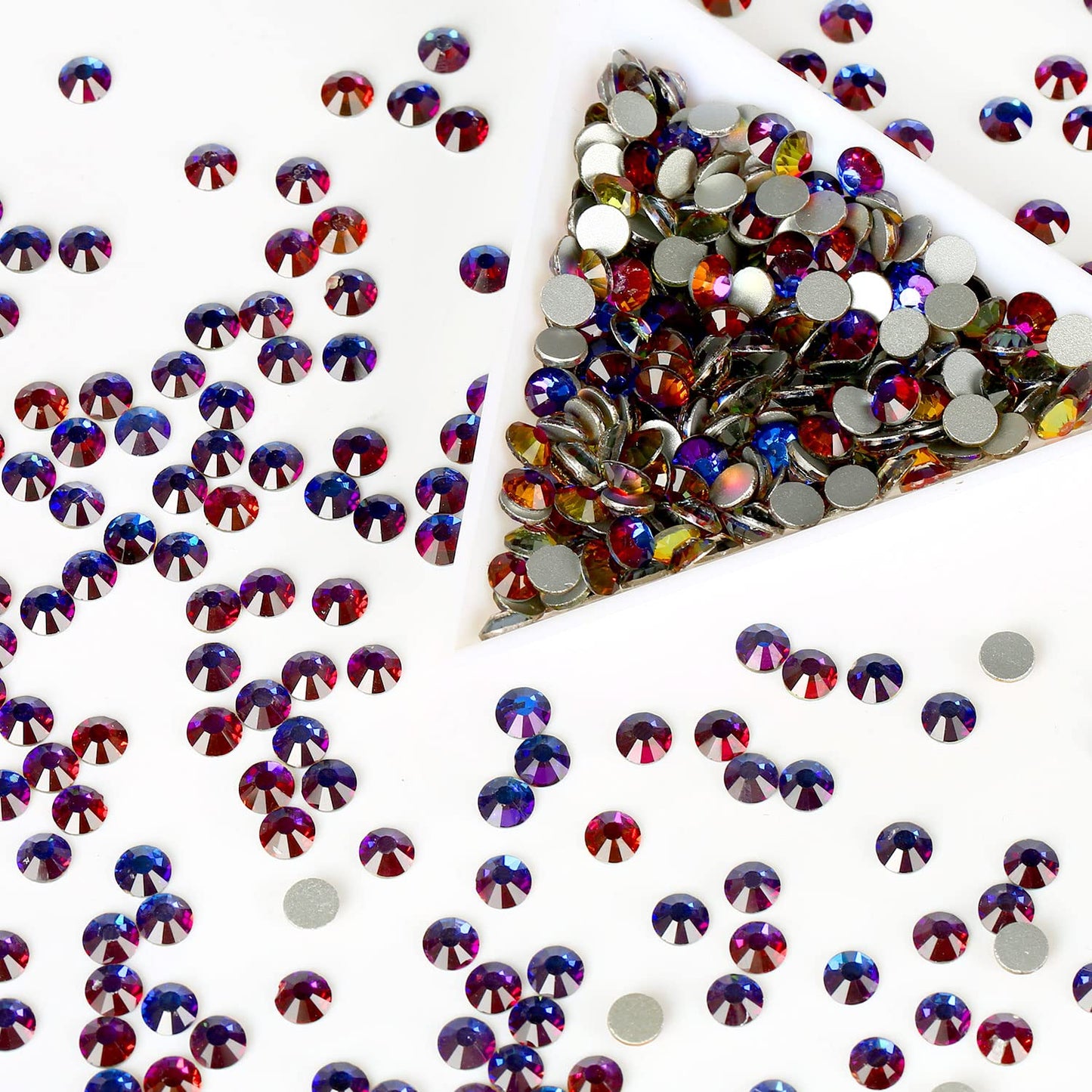 1440Pcs Blue Blaze Crystal Rhinestones,Glass Flatback Rhinestones Small Gemstones for Nail Face Makeup Art Crafts Clothes Decoration -(SS8,2.4mm,Blue Blaze)