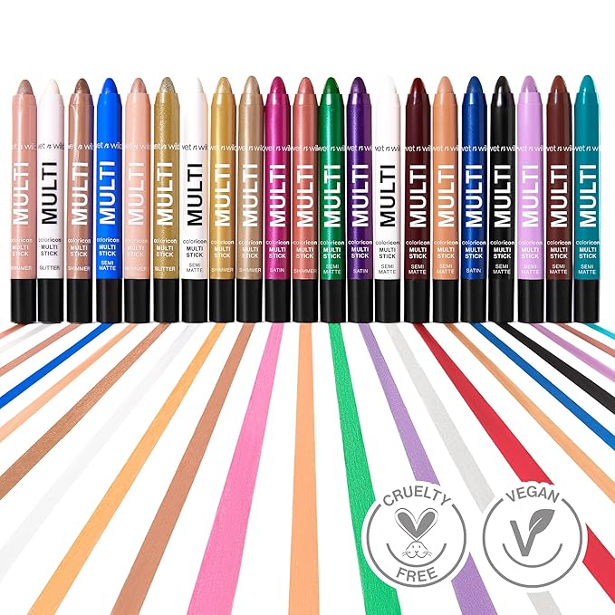 wet n wild Color Icon Cream Eyeliner Eyeshadow Multi-Stick, Moisturizing, Nourishing Velvety Cream-to-Powder Buildable & Blendable Formula, Cruelty-Free & Vegan - Snowy Skies