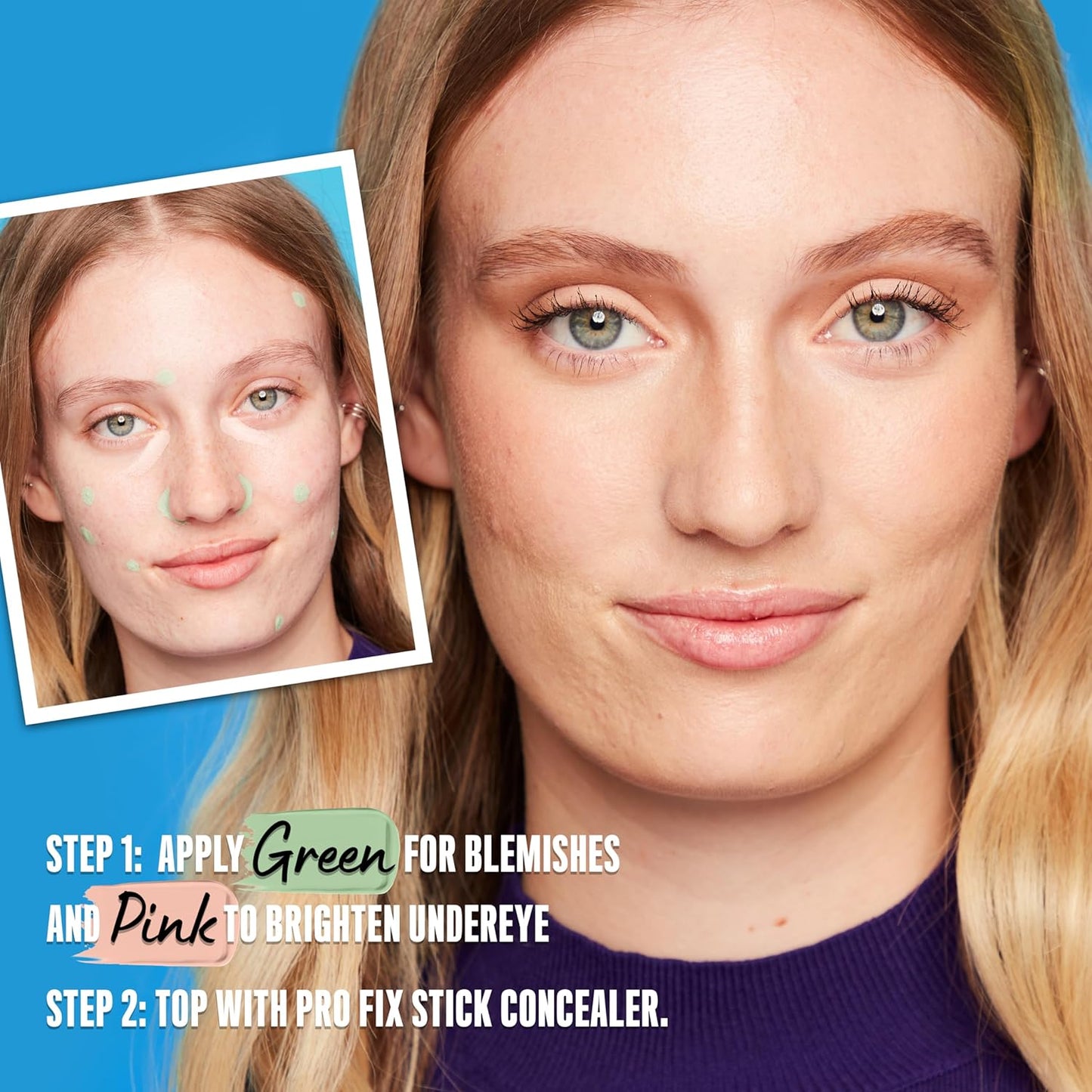 NYX PROFESSIONAL MAKEUP Pro Fix Stick Correcting Concealer, Buildable Medium Coverage Concealer Stick - Pink