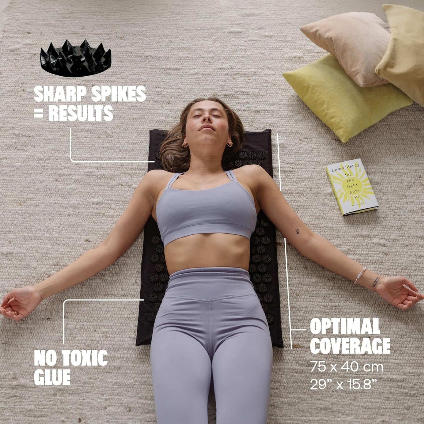 ShaktiMat Acupressure Mat for Relaxation, Level 1, 8,000 Signature Spikes That Massage Muscles, Aid Sleep & Unlock Inner Tension | Similar to Acupuncture, No Needles Required