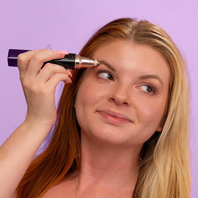 SPA SCIENCES - AIVA - The 2-in-1 Facial Hair Remover & Eyebrow Trimmer with Built-in LED Lights