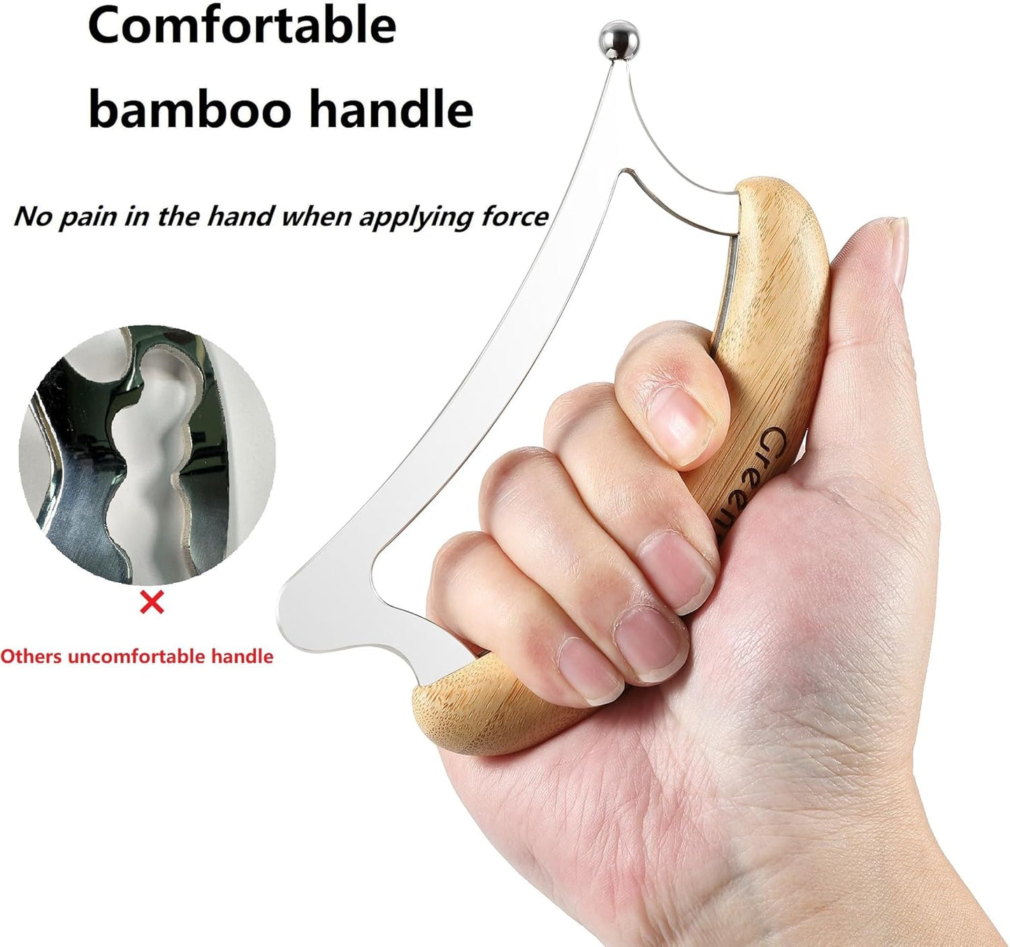 2 in 1 Stainless Steel Gua Sha Massage Tool Set for Muscle Relief, Muscle Scraper Tools,Portable Body Scrapers Tool for Neck, Back, Feet Recovery.