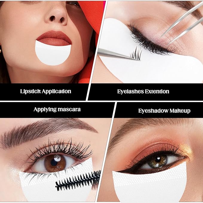 200PCS Eyeshadow Shields for Eye Makeup, Eyeshadow Shield Make up Tape for Eyelash Extensions, Eyeliner, Lip and Tinting