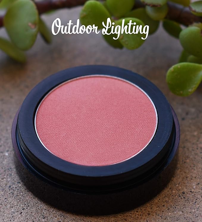 Dusty Coral Peach Pink Orange Sunkissed Shimmering Shimmer Pressed Powder Single Eyeshadow; Talc, Paraben & Cruelty Free