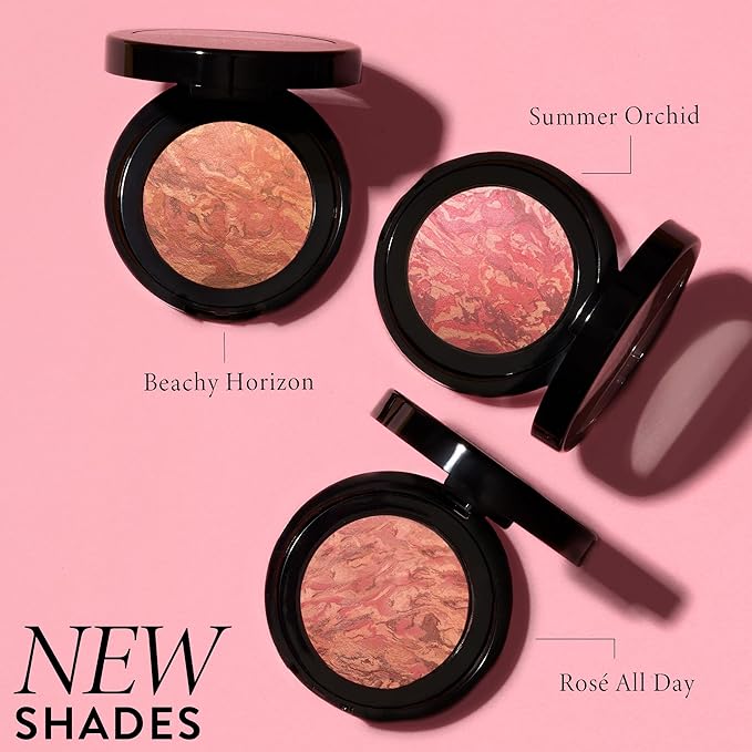 LAURA GELLER NEW YORK Baked Blush-n-Brighten Marbleized Blush for Cheeks - Beachy Horizon - Natural Finish
