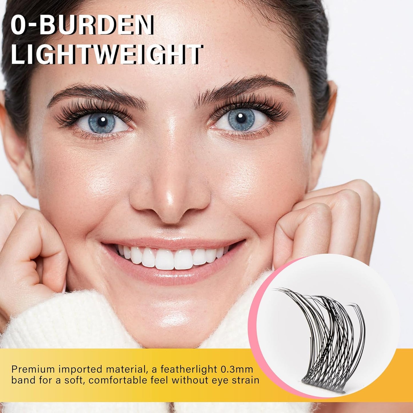 Lash Clusters 8-16mm, False Eyelashes 144pcs, Cluster Eyelash Extensions Matte Black Soft, Diy Lash Extensions D Curl Natural Lash Clusters Faux Mink Lashes Wispy（Sway,144pcs,0.07,D,8-16MIX)