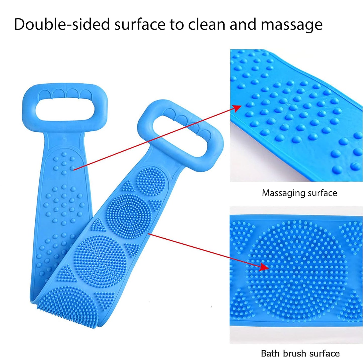 Silicone Back Scrubber, Easily Scrub any Part of your Body, Exfoliating Device to Help with Dry Skin, Perfect Skin Exfoliator for the Bath and Shower, Cleans and Helps Prevent Acne